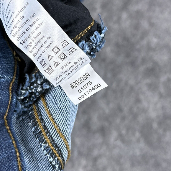 Spanx Jeans Womens Small Blue Pull On Distressed‎ Tummy Control - Picture 11 of 15